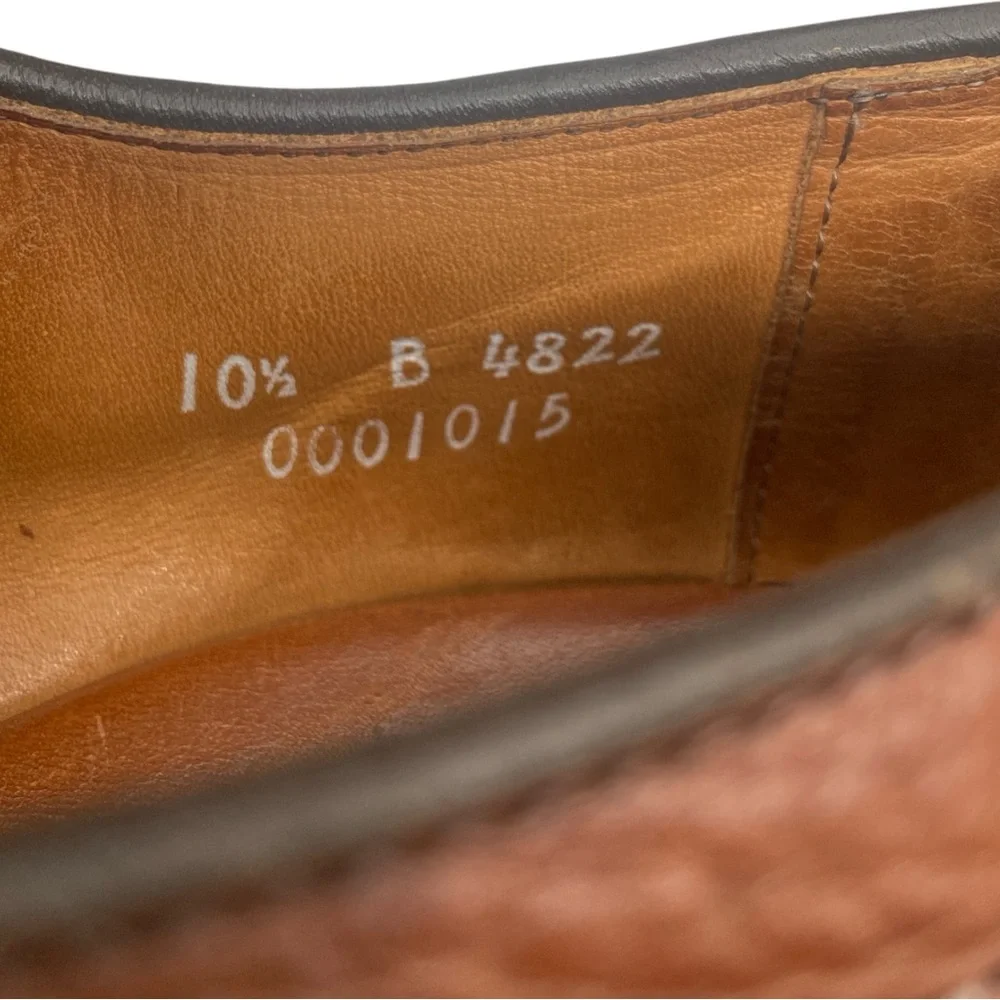 Allen‎ Edmonds Becker Brown Leather Cap Toe Oxfords 10.5 B